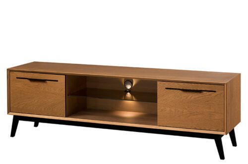 TV stolík Lazure 25 s LED osvetlením 180 cm dub Rustikal karamelový TV stolík Lazure 25 s LED osvetlením 180 cm dub Rustikal karamelový