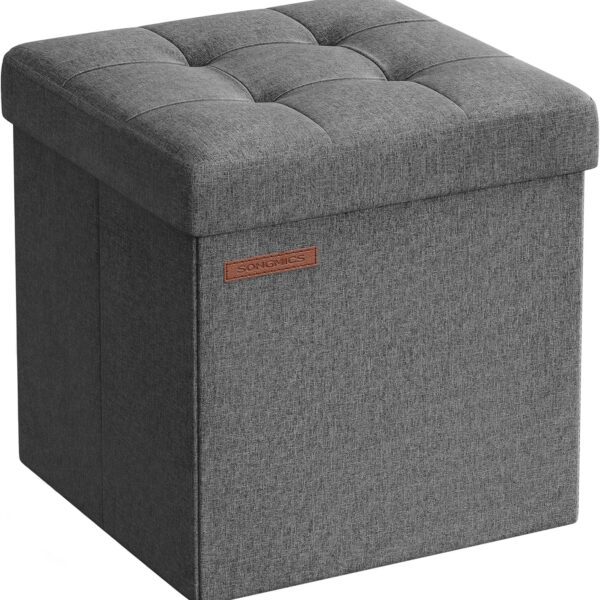 Taburet s úložným priestorom Nestro 30 cm sivý
