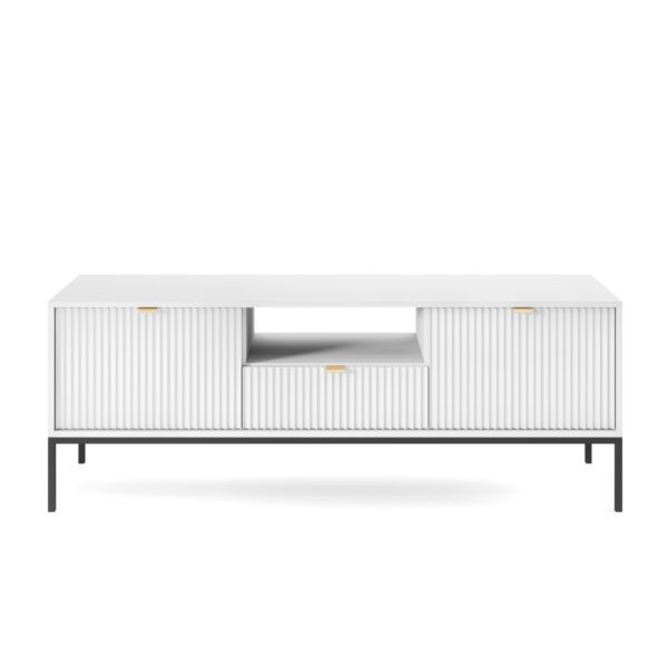Televízny stolík Nova 154 cm biely/čierny