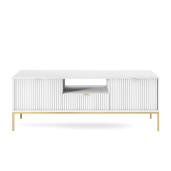 Televízny stolík Nova 154 cm biely/zlatý