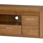 Televízny stolík Velvet II 24 111 cm z masívu s LED osvetlením dub Rustikal