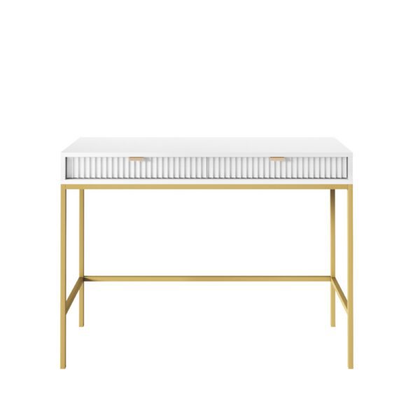 Toaletný stolík Nova 104 cm biely/zlatý