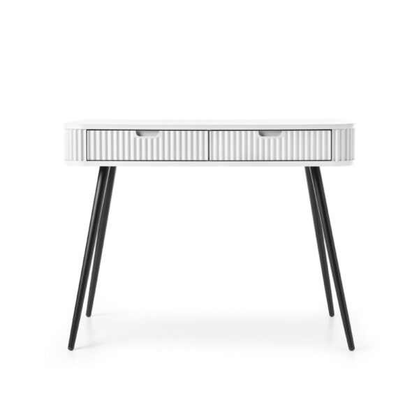 Toaletný stolík Zova 103 cm biely/čierny