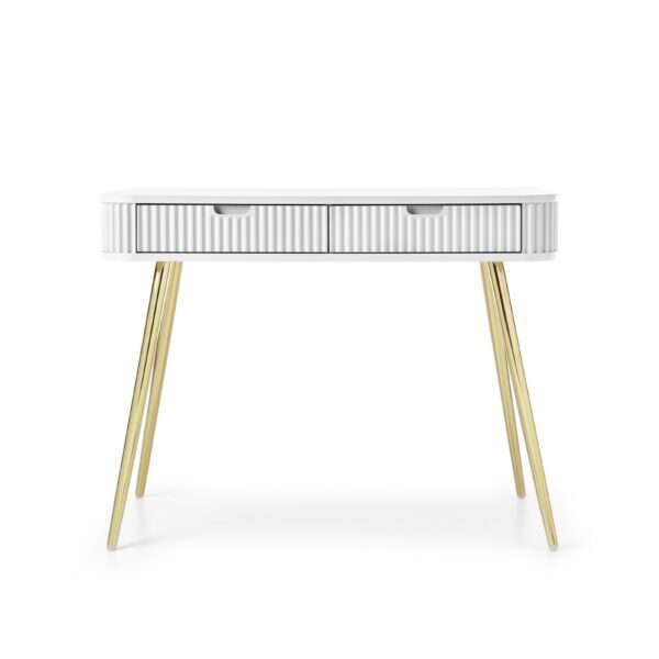 Toaletný stolík Zova 103 cm biely/zlatý