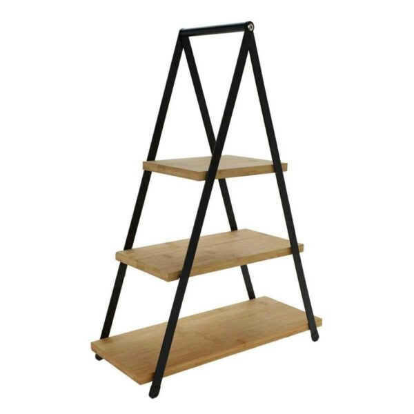 Trojposchodový servírovací podnos Kikas 53 cm bambus