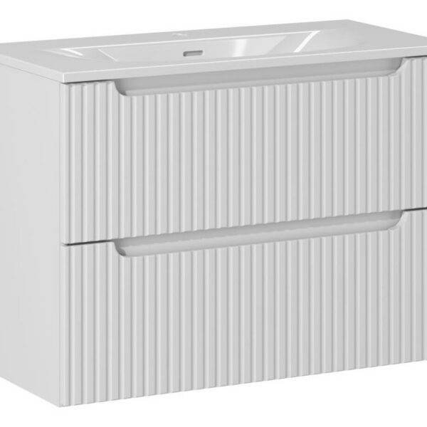 Umyvadlová skrinka so zápustným umývadlom Nova White 80 cm biela