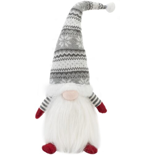 Vianočný škriatok ELF 0623 - 48 cm sivý/biely Vianočný škriatok ELF 0623 - 48 cm sivý/biely