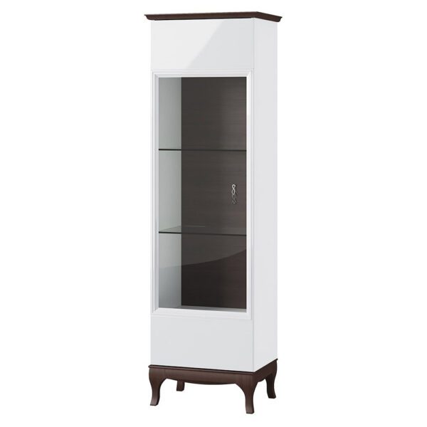 Vitrína Massimo 10 62 cm ľavá biela/mocca