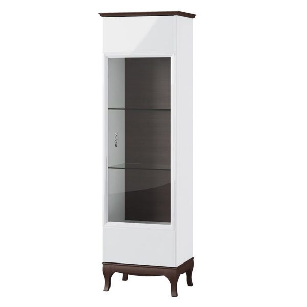 Vitrína Massimo 11 62 cm pravá biela/mocca