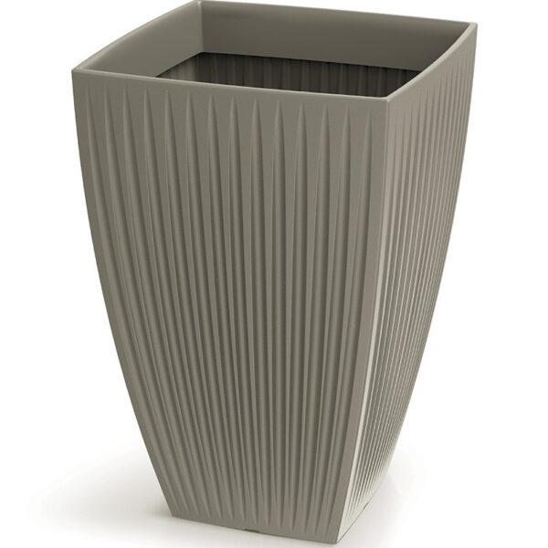 Vysoký kvetináč LATIE štvorcový I 40 cm mocca