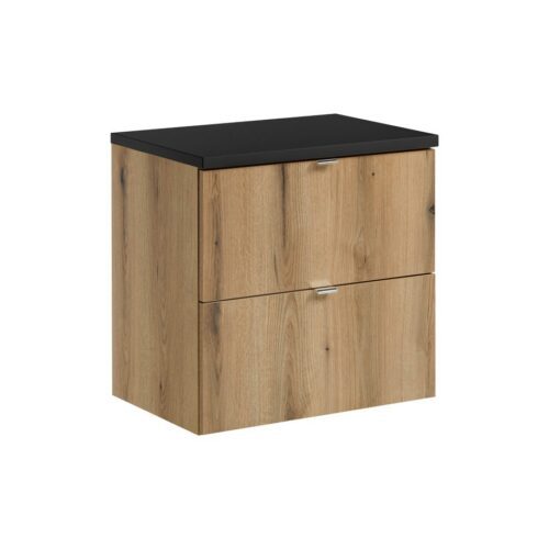 Závesná skrinka Nova Oak I s doskou 60 cm dub evoke/čierna Závesná skrinka Nova Oak I s doskou 60 cm dub evoke/čierna