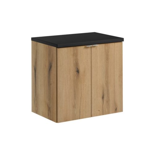 Závesná skrinka Nova Oak II s doskou 60 cm dub evoke/čierna Závesná skrinka Nova Oak II s doskou 60 cm dub evoke/čierna