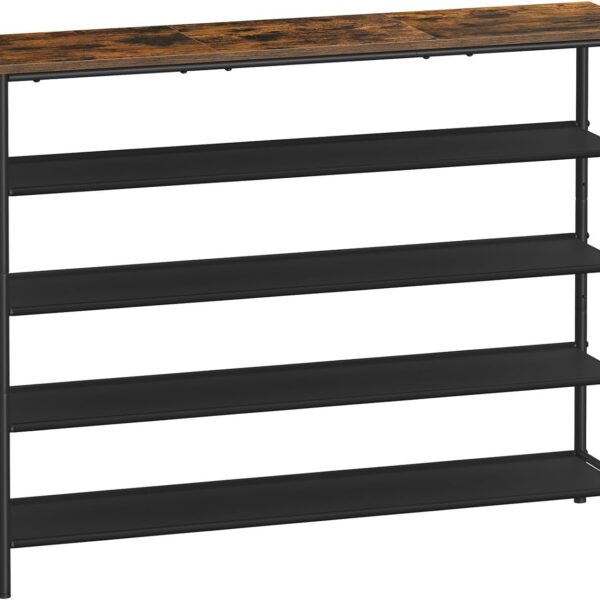 Botník Vasagle Kua 120 cm hnedý/čierny