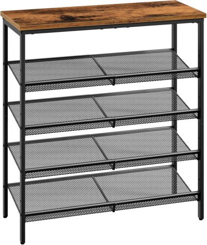 Botník Vasagle Melas 81 cm čierny/hnedý Botník Vasagle Melas 81 cm čierny/hnedý