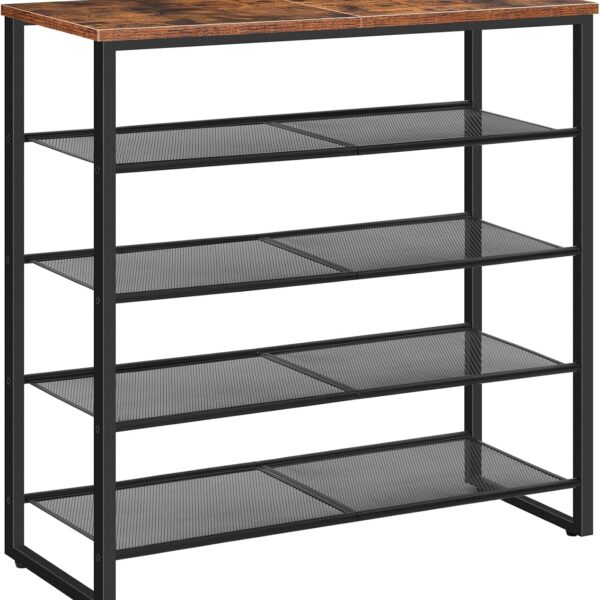 Botník Vasagle Mugy 75 cm čierny/hnedý
