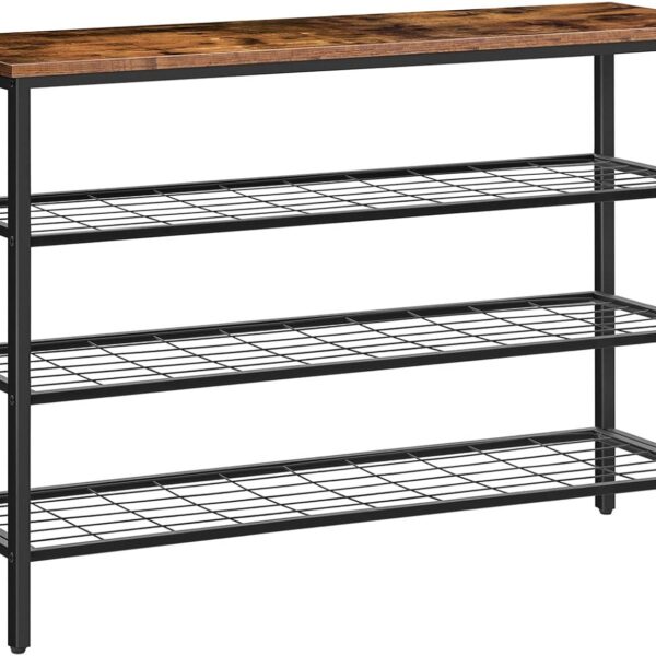 Botník Vasagle Serano 100 cm hnedý/čierny