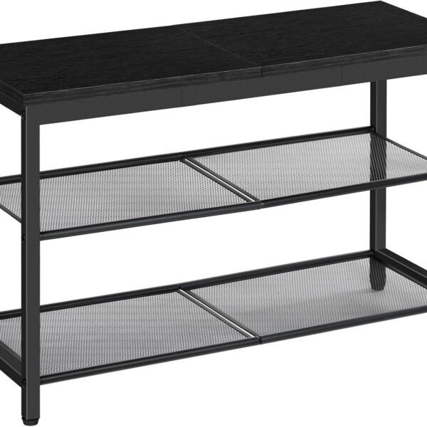 Botník s lavicou Vasagle Arvel 75 cm čierny