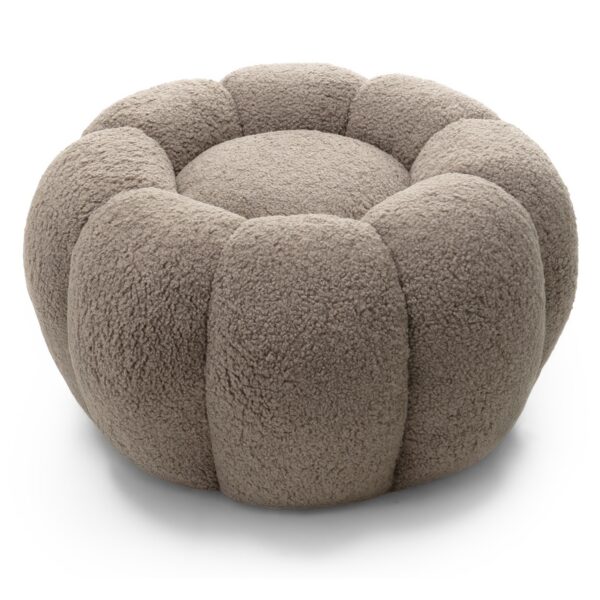 Čalúnený taburet Perugia bouclé cappuccino