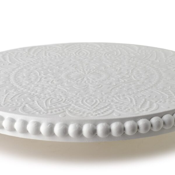 Dekoratívny podnos DAZ MANDALA 30 cm biely