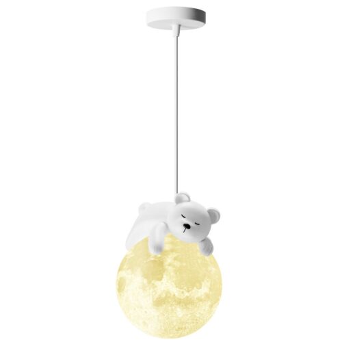 Dětský závěsný lustr White Bear bílý Dětský závěsný lustr White Bear bílý