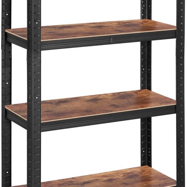 Dielenský regál Busta 80 cm čierny/ tmavohnedý