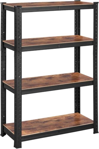 Dielenský regál Busta 80 cm čierny/ tmavohnedý Dielenský regál Busta 80 cm čierny/ tmavohnedý