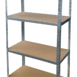 Dílenský regál OKO s 4 policemi 90x40x180 bílý/hnědý