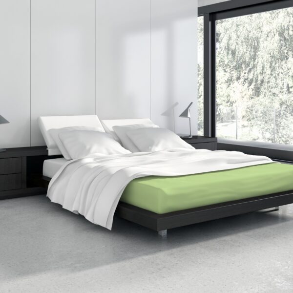 Froté prestieradlo s gumou Vanille 180x200 + 25 cm zelené