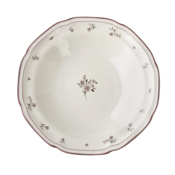 Hlboký porcelánový tanier ROSALIE 22 cm krémový