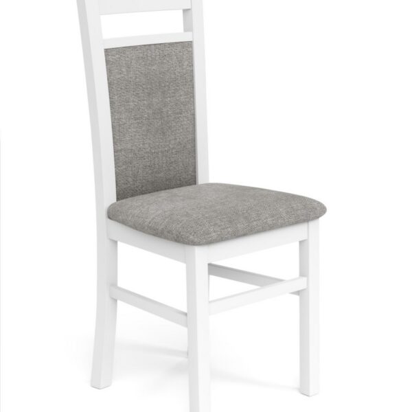Jedálenská stolička Genrad biela/sivá