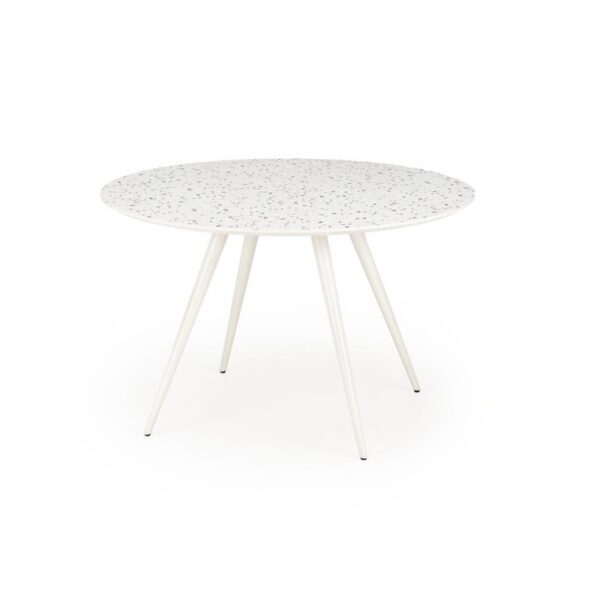 Jedálenský stôl Aramis 120 cm terrazzo biely