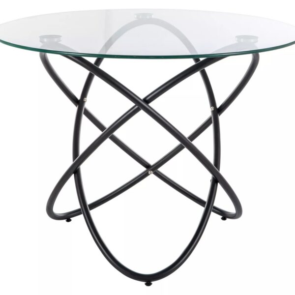 Jedálenský stôl Orbit 100 cm čierny/číry