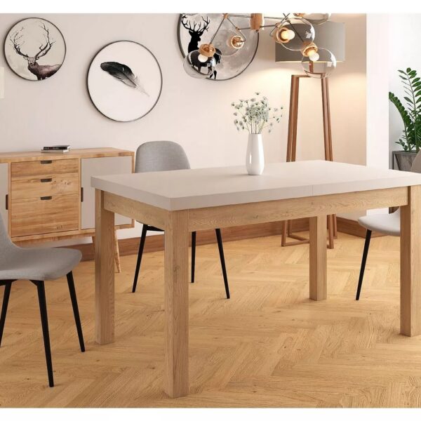 Jedálenský stôl Presto 140/218 cm kašmír/dub cremona torro