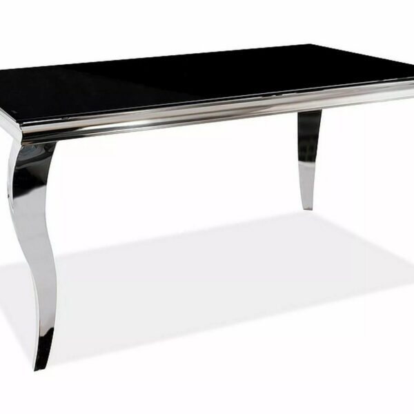 Jedálenský stôl Prince 150 cm čierny/chróm