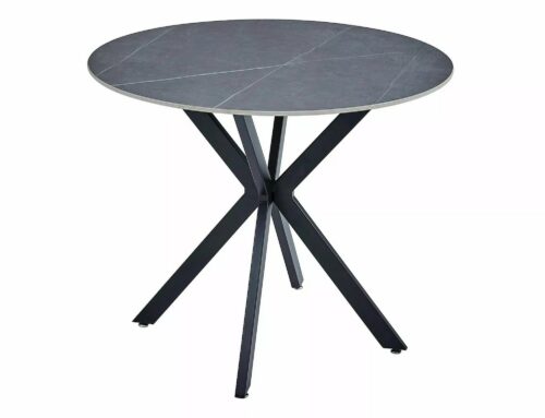 Jedálenský stôl Talia 90 cm keramika mramor/čierny Jedálenský stôl Talia 90 cm keramika mramor/čierny