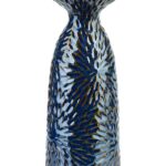 Keramický svietnik YARINE BLUE 25 cm modrý