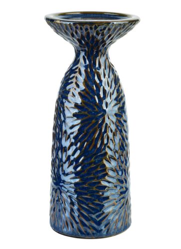 Keramický svietnik YARINE BLUE 25 cm modrý Keramický svietnik YARINE BLUE 25 cm modrý