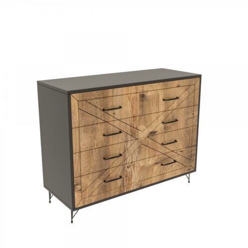 Komoda Comfort 80 cm borovica atlantická/antracit Komoda Comfort 80 cm borovica atlantická/antracit