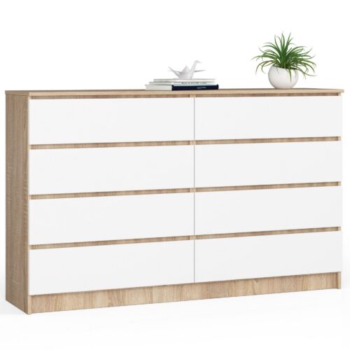 Komoda Inbia K 160 cm dub sonoma/biela Komoda Inbia K 160 cm dub sonoma/biela