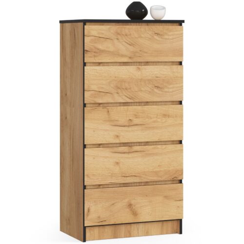 Komoda K60 cm s 5 zásuvkami dub craft Komoda K60 cm s 5 zásuvkami dub craft