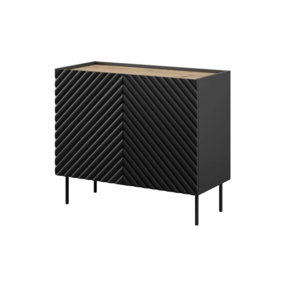 Komoda Onda 2D čierna/dub artisan