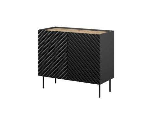 Komoda Onda 2D čierna/dub artisan Komoda Onda 2D čierna/dub artisan