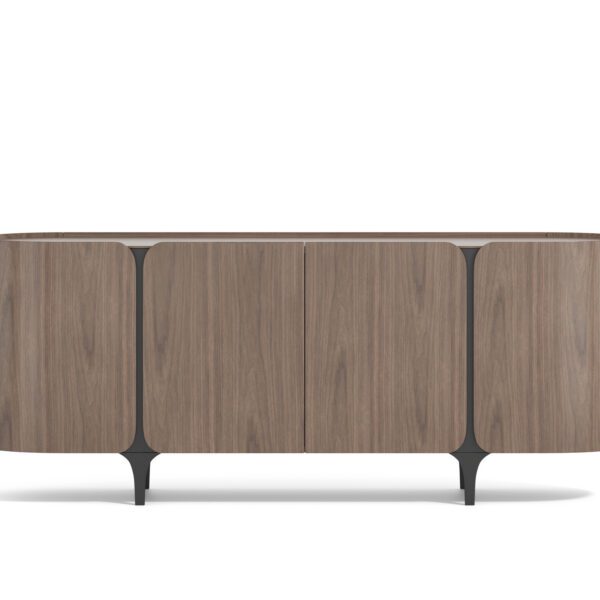 Komoda Sileno 200 cm ořech/černá