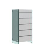 Komoda Soho 59 cm biela/číra