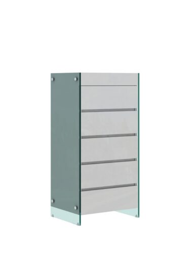 Komoda Soho 59 cm biela/číra Komoda Soho 59 cm biela/číra