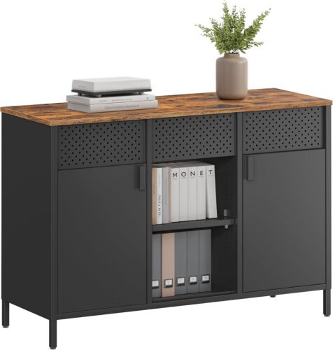 Komoda Vasagle Teduo 110 cm čierna/hnedá Komoda Vasagle Teduo 110 cm čierna/hnedá