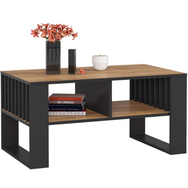 Konferenčný stolík Rockford dub craft/čierny
