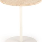 Konferenčný stolík Traverso 35 cm travertín/biely