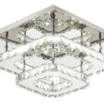 Křišťálové stropní LED svítidlo APP410-C chrom/neutrální bílá