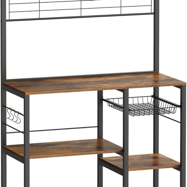 Kuchynský regál Vasagle Shelfy hnedý/čierny